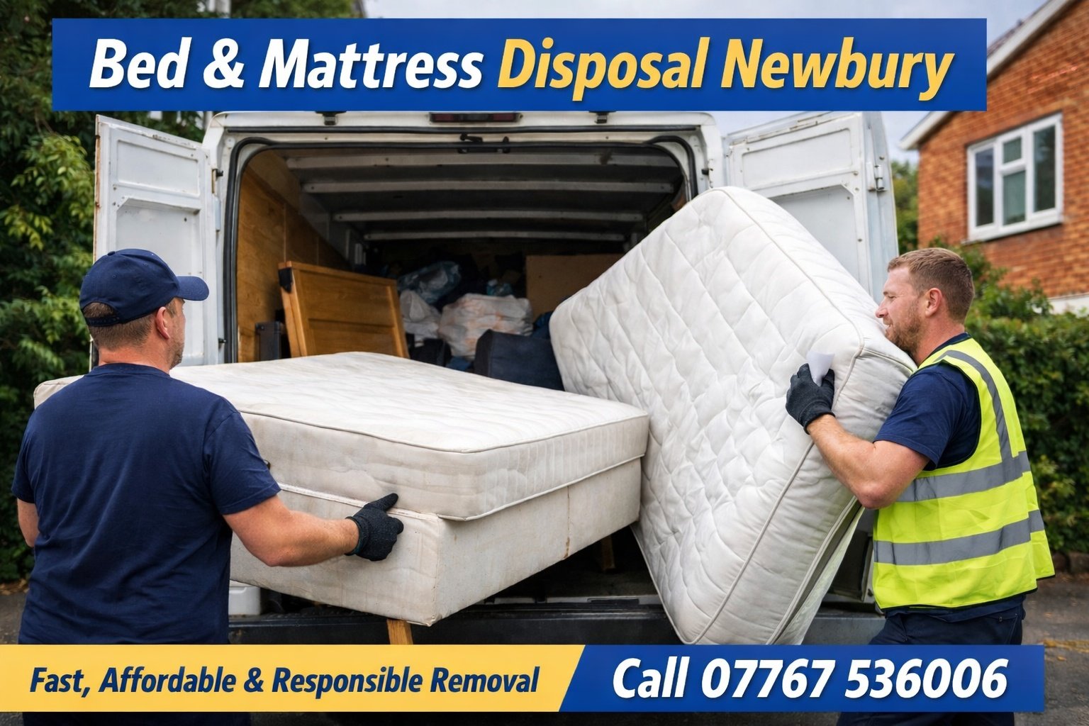 Bed and mattress disposal in Newbury with professional removal and safe handling